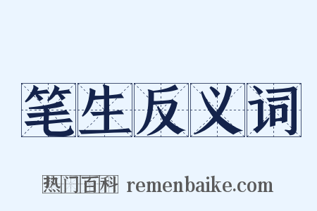 笔生反义词是什么意思的图片